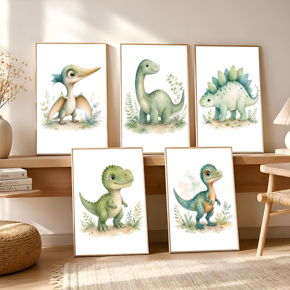 Interior Design Of House - Kawaii Cartoon Dinosaur Baby Painting Calligraphy