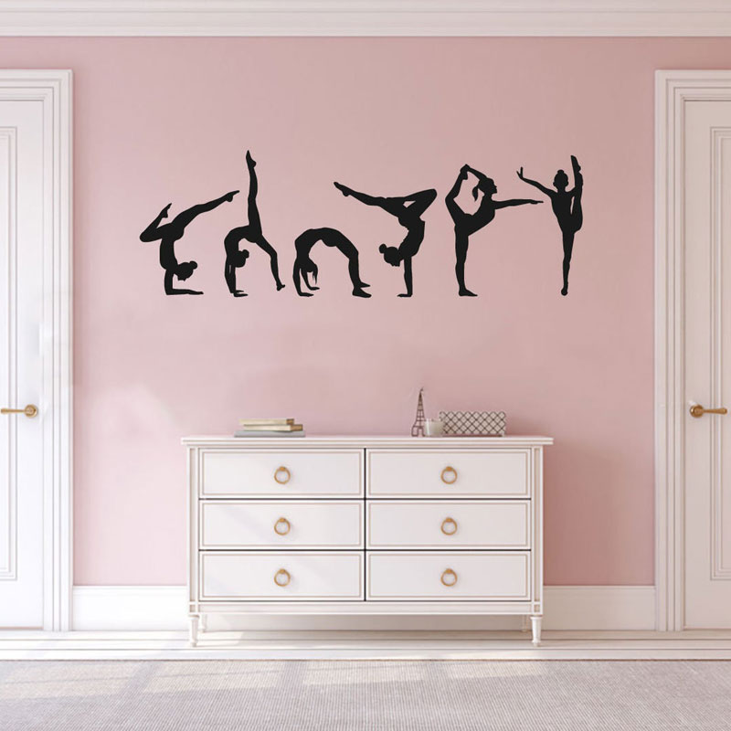 Interior Design Ideas - Set of 6 Gymnast Gymnastics Wall