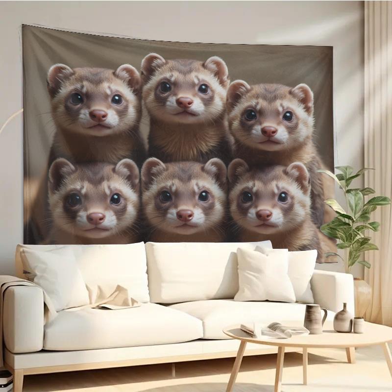 Cute Ferret Group Tapestry Wal - Interior Design Ideas review and price