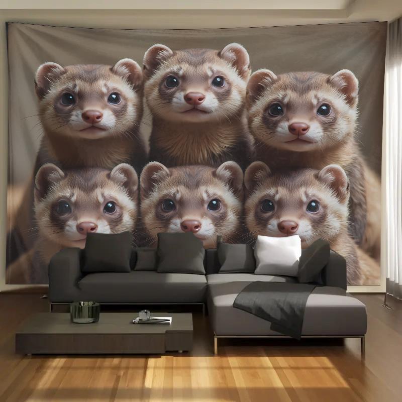 Cute Ferret Group Tapestry Wal - Interior Design Ideas review and price