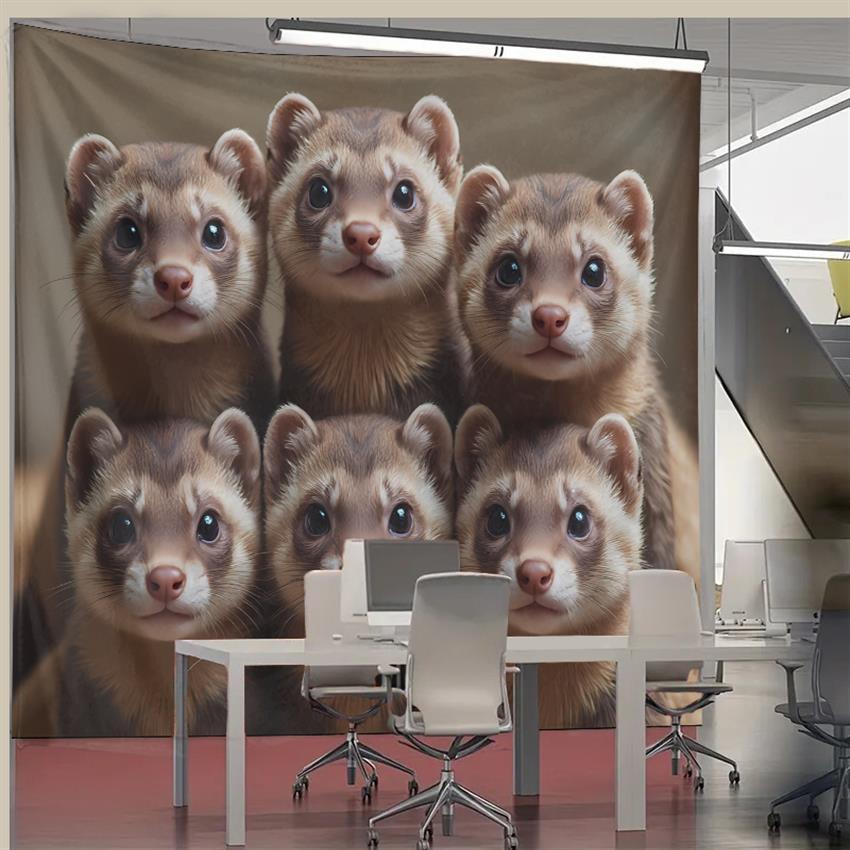 Cute Ferret Group Tapestry Wal - Interior Design Ideas review and price
