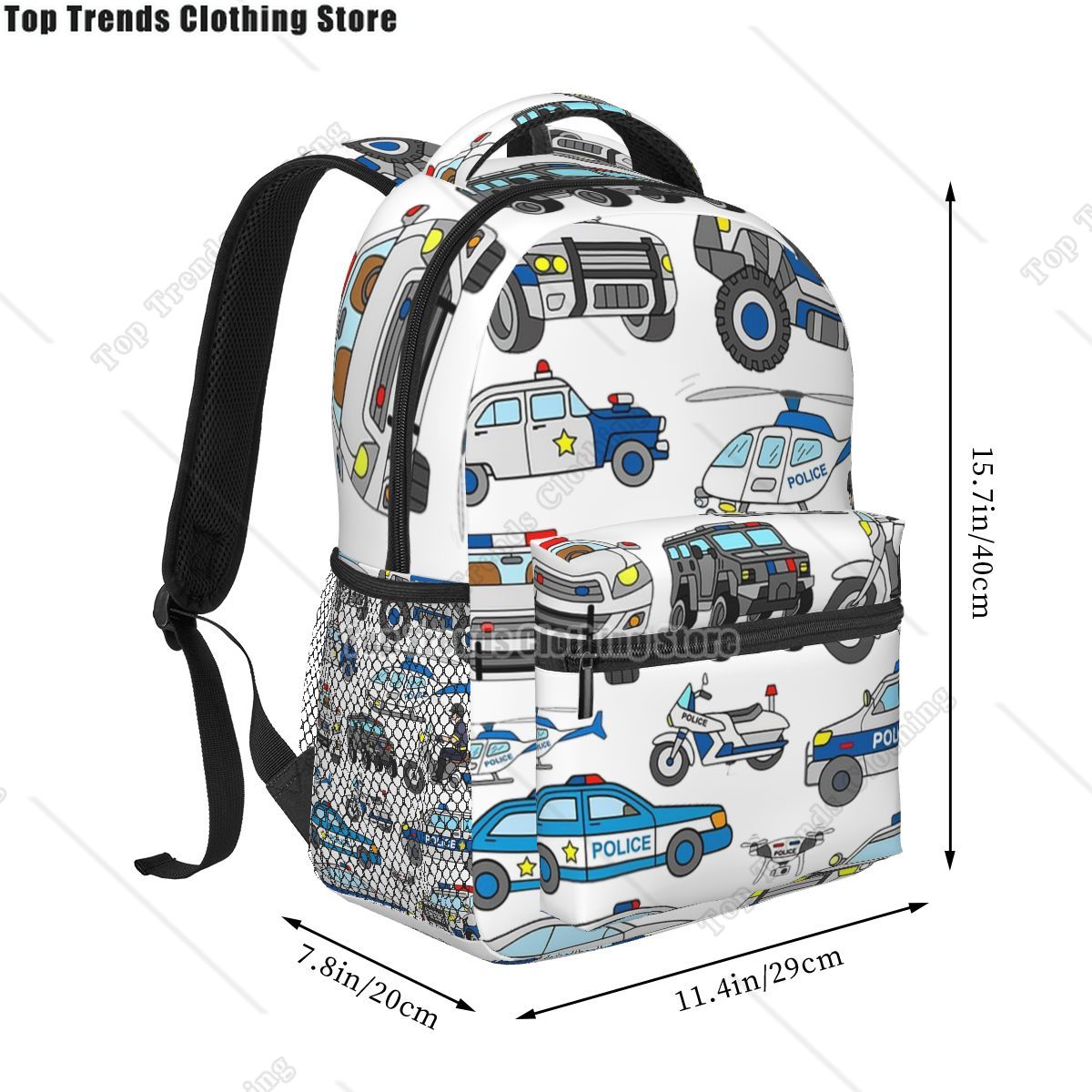Police Car Design Backpacks Bo - Interior Design Whimsical review and price