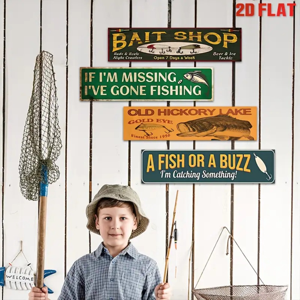 2D Flat Metal Fishing Theme Wa - Interior Design Of House review and price
